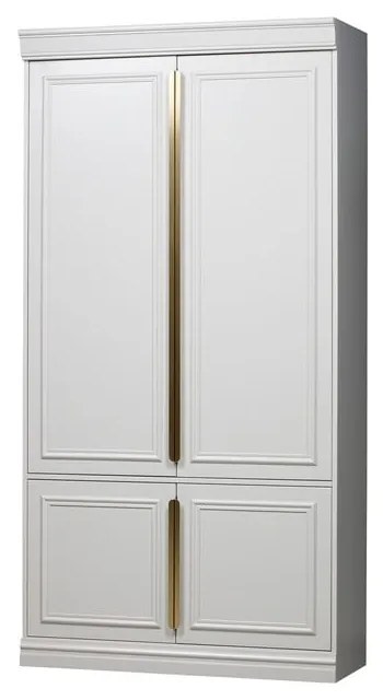 Светлосив гардероб от масивен бор 110x215x44 cm Organize – WOOOD