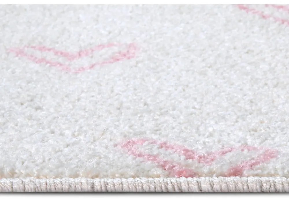 Розово-бял детски килим 160x235 cm Hearts - Hanse Home