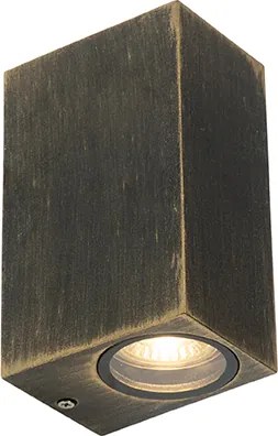 Модерен стенен аплик антично злато 2-светлина IP44 - Baleno