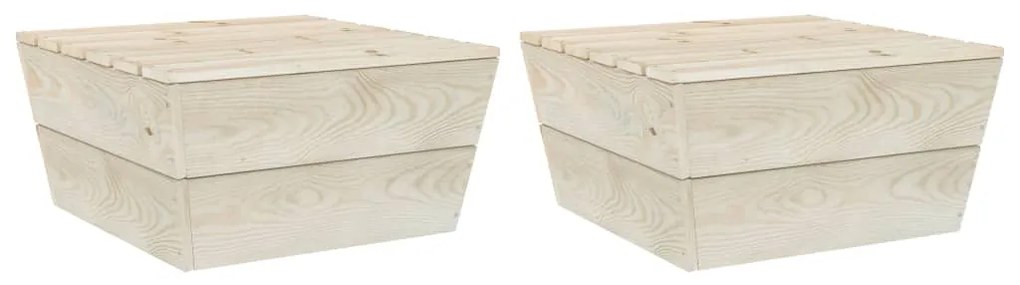 315635 vidaXL Градински маси 2 бр 60x60x30 см импрегнирана смърчова дървесина