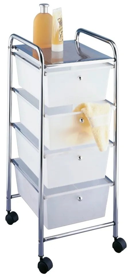 Мобилен рафт за баня с 4 чекмеджета Messina Messian - Wenko