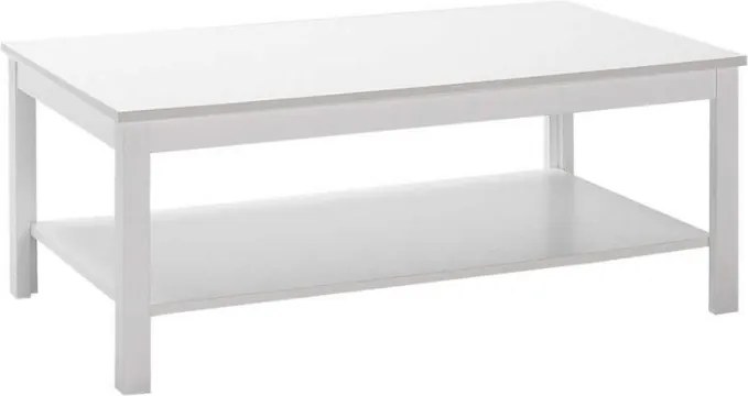 Rustic melamine coffee table in white color 103x60x40см.