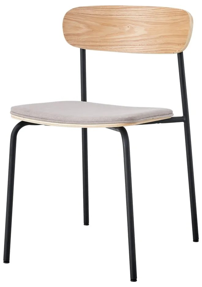 Черни/кафяво-сиви трапезни столове в комплект 2 бр. Adriana – Marckeric