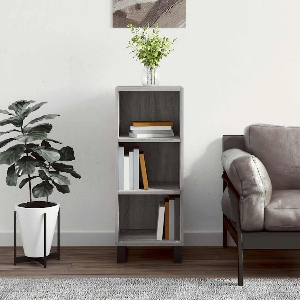 828762 vidaXL Сайдборд, сив сонома, 34,5x32,5x90 см, инженерно дърво