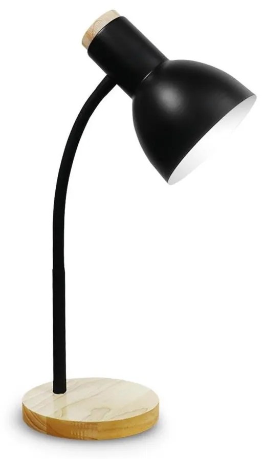 Настолна лампа MARMA 1xE27/40W/230V черна/каучукова дървесина