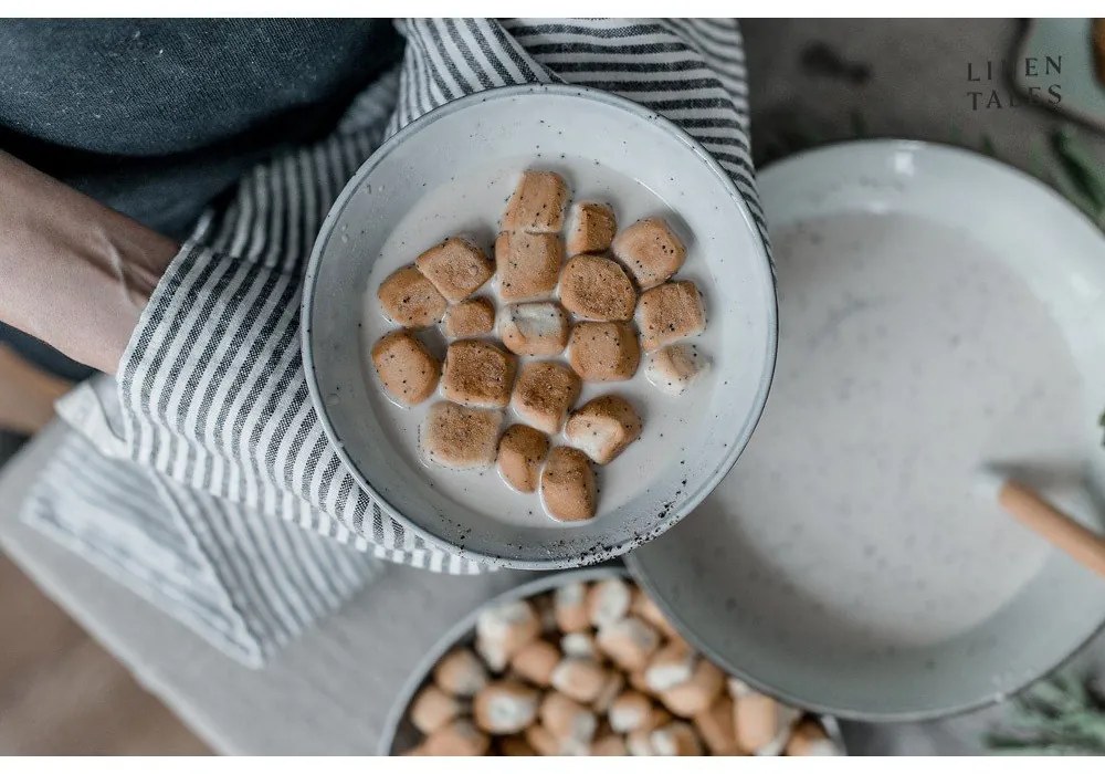 Ленена кърпа за съдове 45x65 cm Thin Black Stripes – Linen Tales