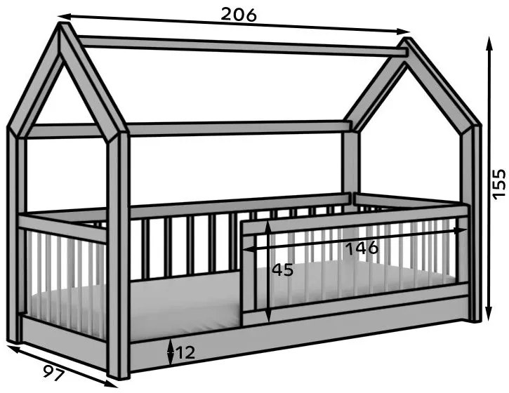Детско легло Daisy-Leuko-90 x 200