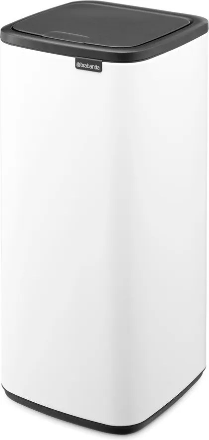Бяло стоманено кошче за боклук отваряне с докосване 30 l Bo Touch – Brabantia