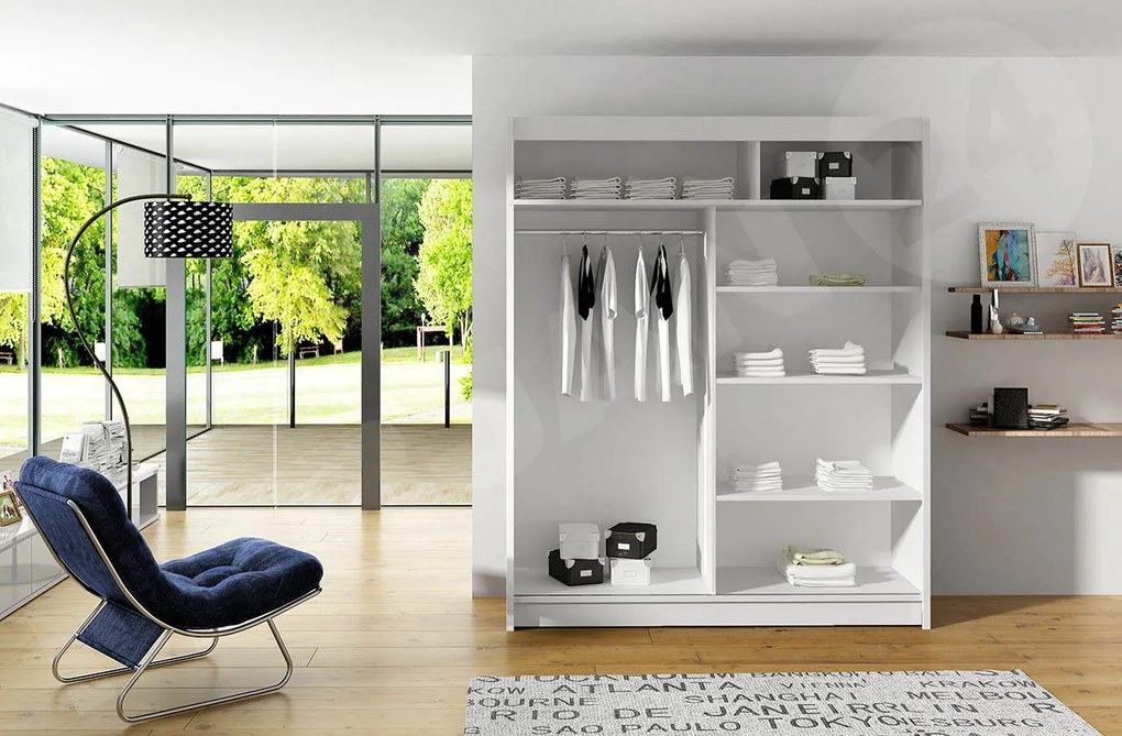 Гардероб Westa VI плъзгащи се-White