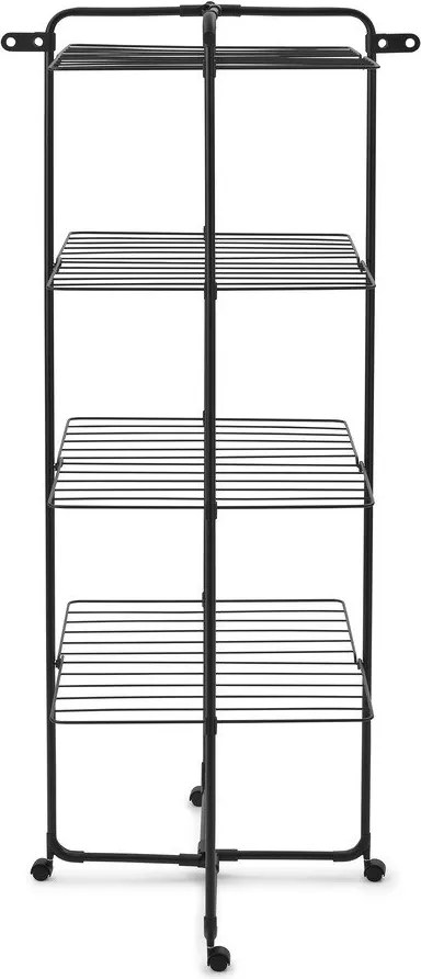 Матово черна сушилня за дрехи 30 m HangOn Tower – Brabantia