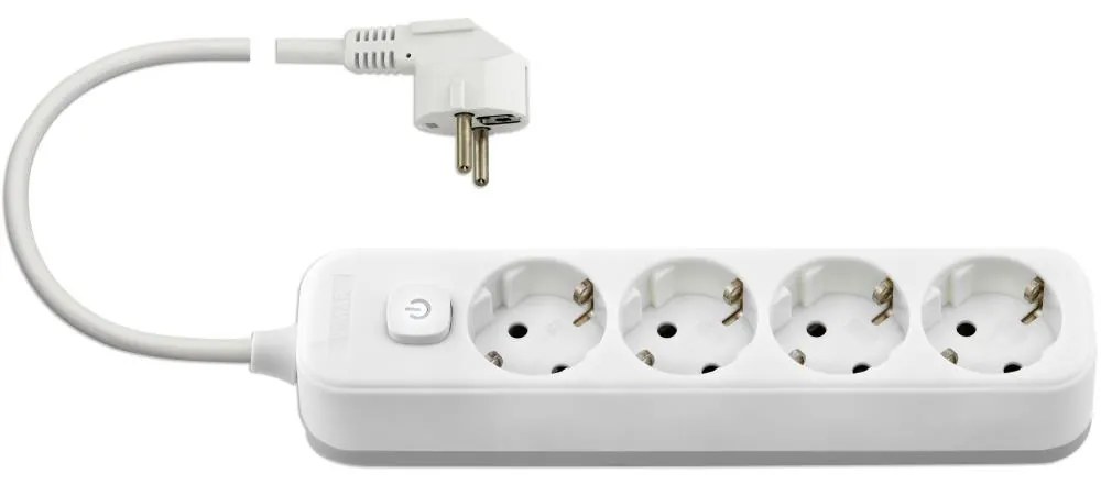 VIMAR 00494.L.B Multi-outlet 4Schuko+switch 3m white