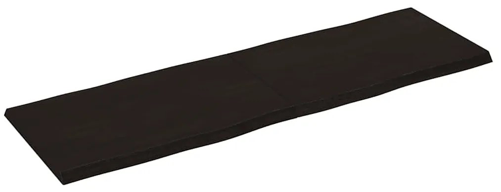 364036 vidaXL Плот за маса тъмнокафяв 160x50x(2-4) см обработен масивен дъб