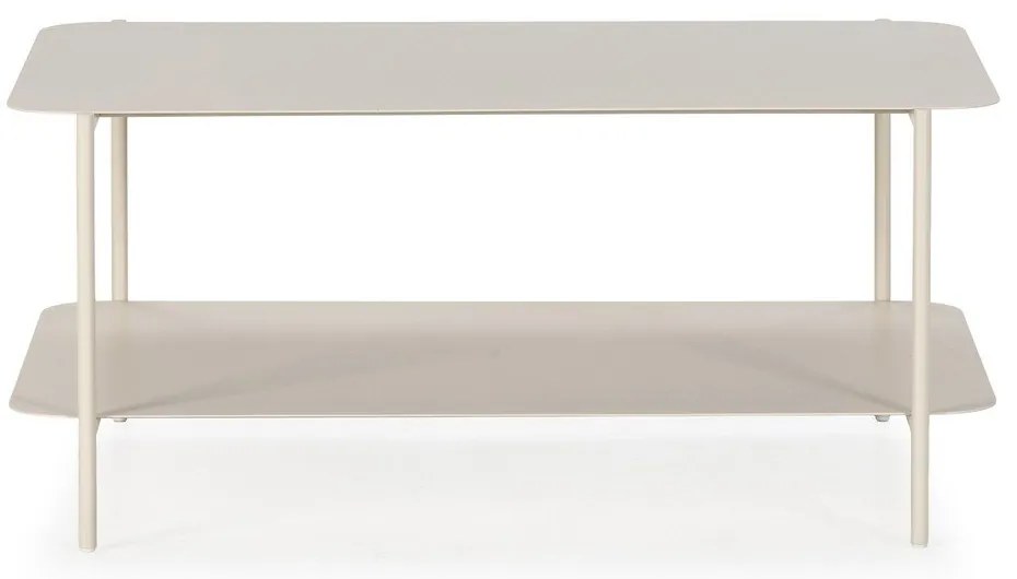 Кремава метална масичка за кафе 58x90 cm Beatrix – MOME