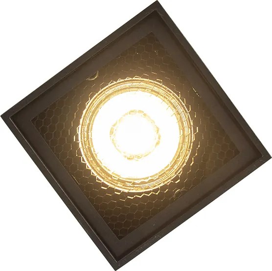 Интелигентен дизайнерски прожектор черен вкл. WiFi GU10 - Qubo Honey