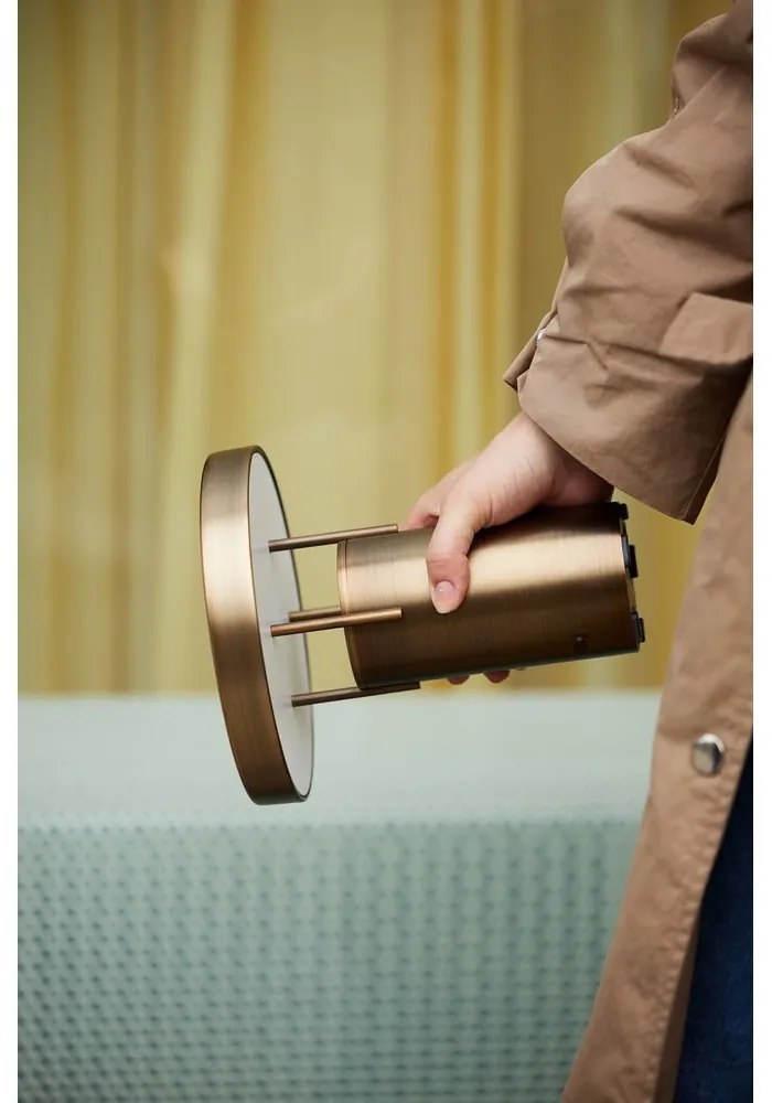 LED затъмняваща се настолна лампа бронзова (височина 20 cm) BringMe – Hübsch