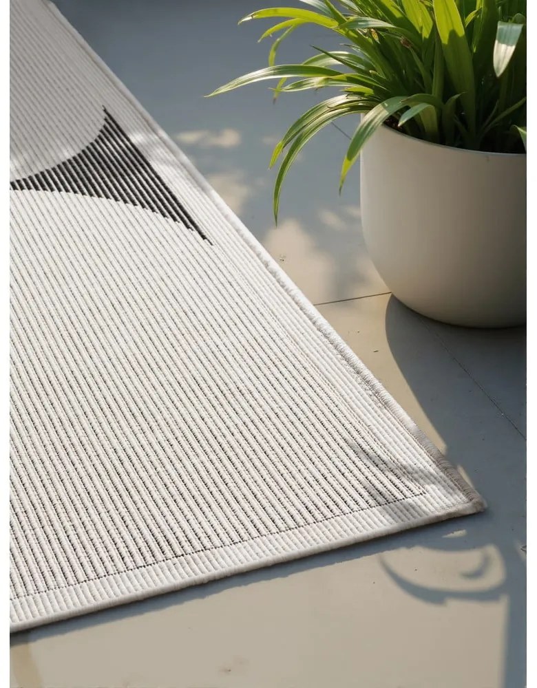 Черно-бял килим за открито и закрито 200x290 cm Duet Bowen – NORTHRUGS