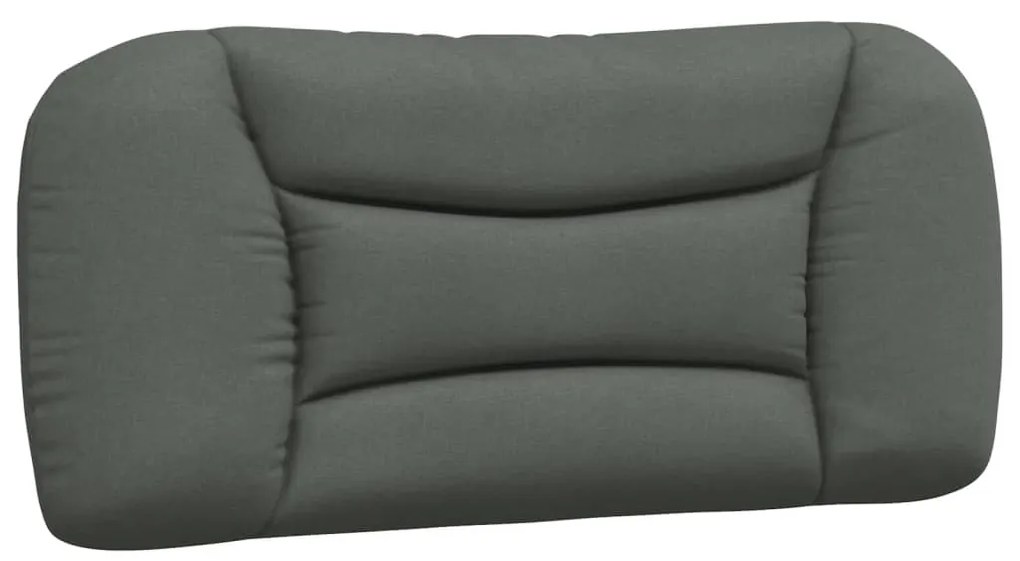 374538 vidaXL Мека табла за легло, тъмносива, 90 см, плат
