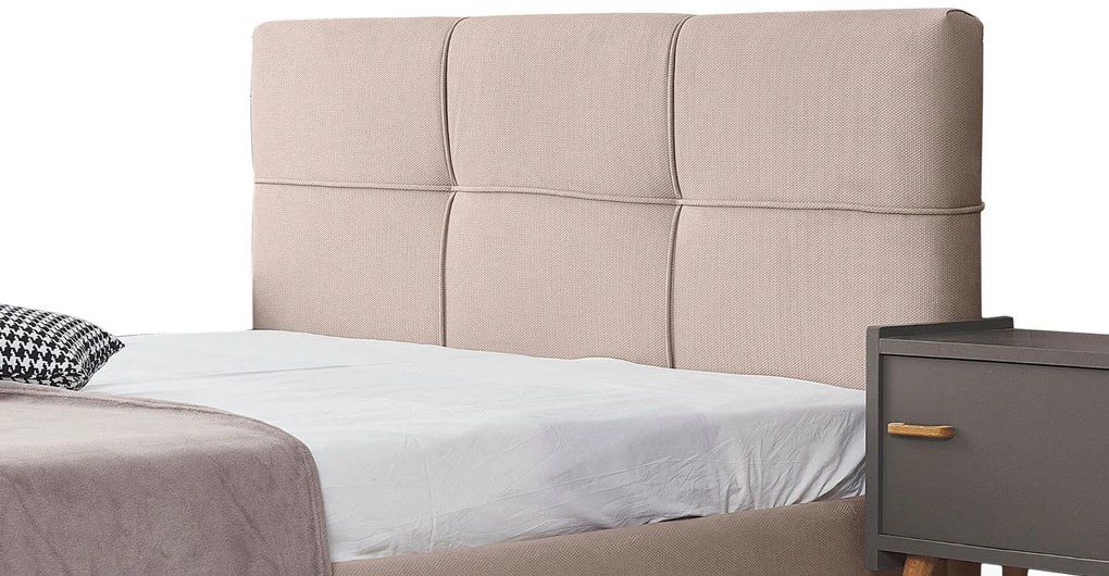 Тапицирано легло Manhattan-Mocca-110 x 200-Με μηχανισμό ανύψωσης