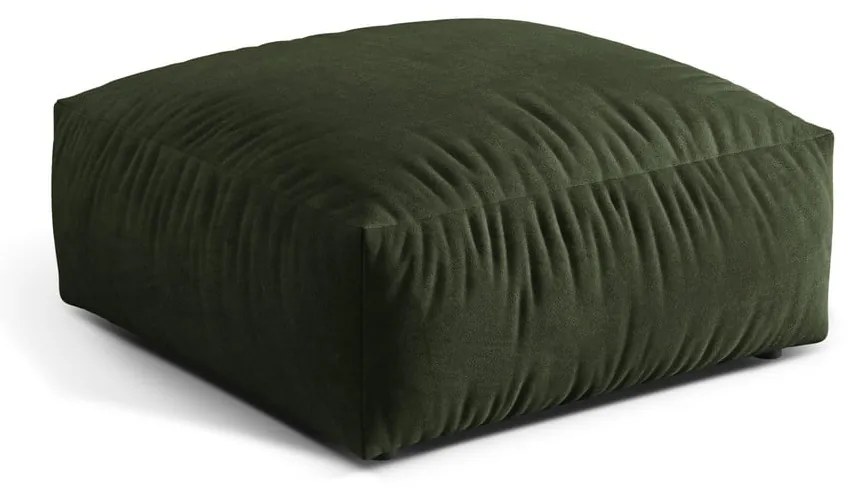 Зелена кадифена модулна табуретка Martina – Micadoni