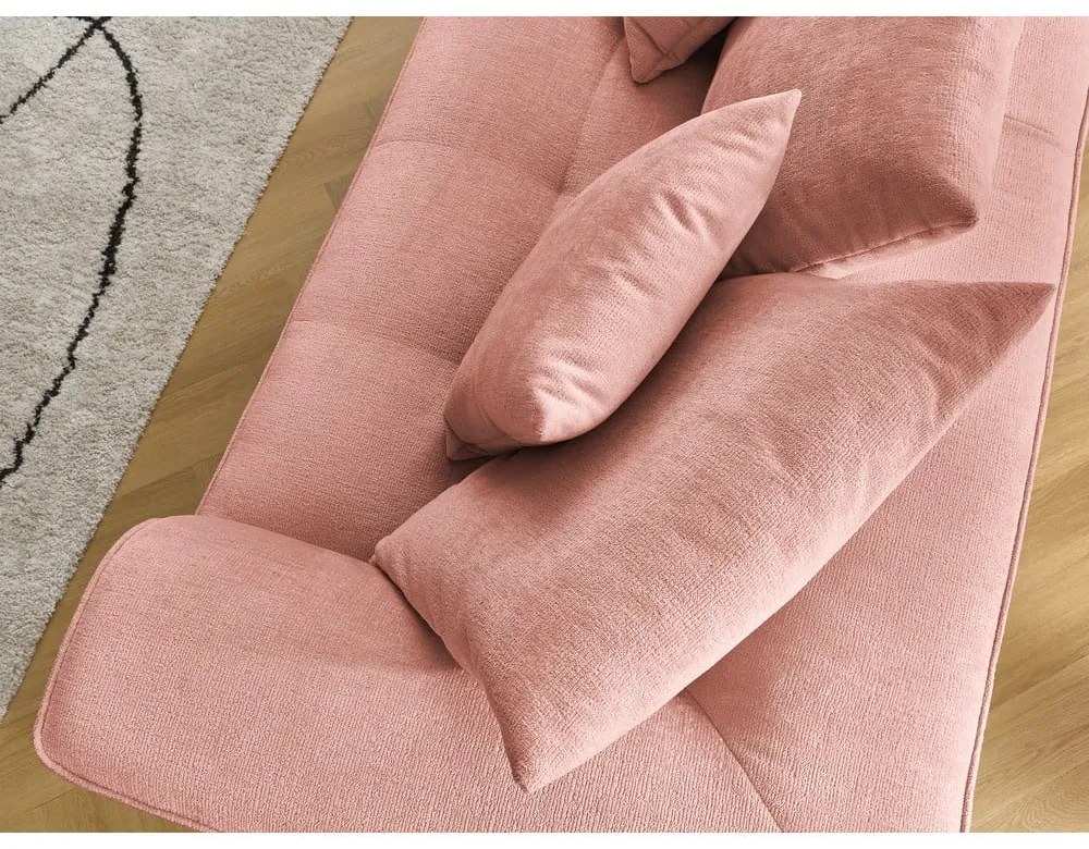 Розов шенилов диван 237 cm Whesley – Bobochic Paris