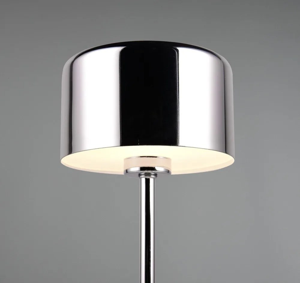 LED настолна лампа с възможност за димиране в лъскаво сребро (височина 30 cm) Jeff - Reality