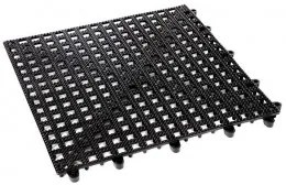 Бар мат/антислип подложка с клик система черен 32x32xh1.5см (JD-BMN)