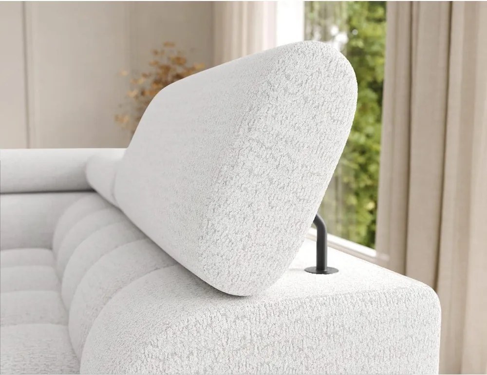 Кремав разтегателен ъглов диван от букле (десен ъгъл U форма) Feraria – ELTAP