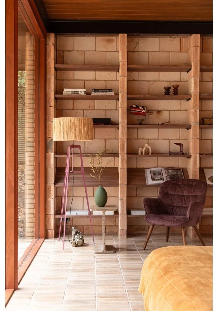 Тъмнолилаво кадифено кресло Lenn – Dutchbone