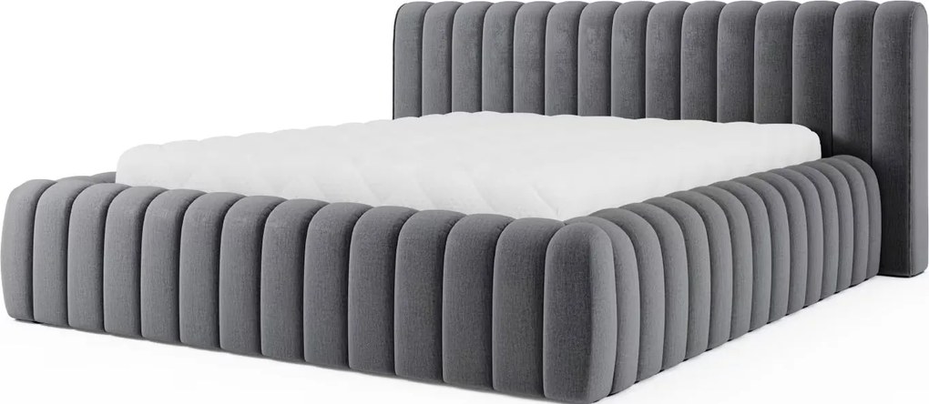Тапицирано легло Carlito-Тъмносиво-140 x 200