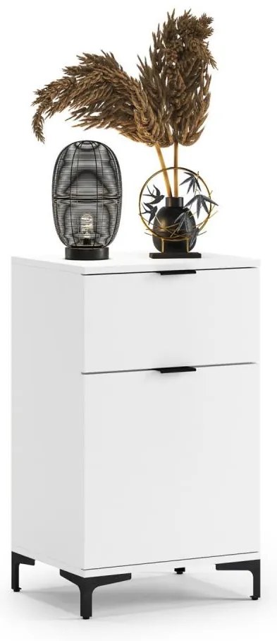Бяла шкафче с чекмедже LORA