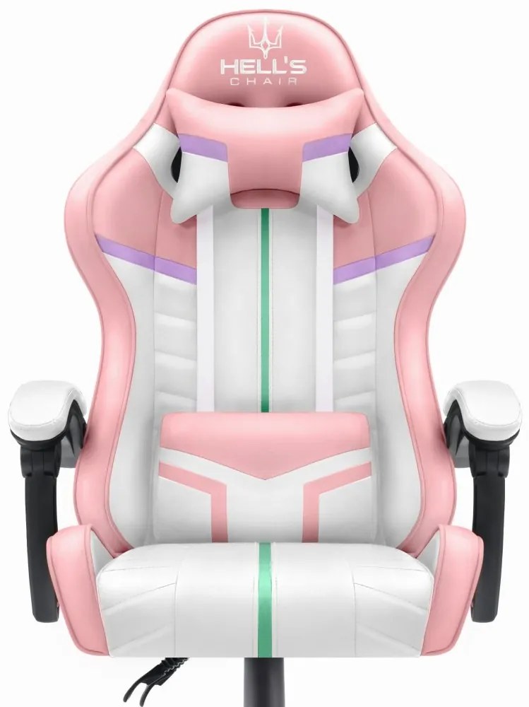 Геймърски стол HC-1004 розово и бяло