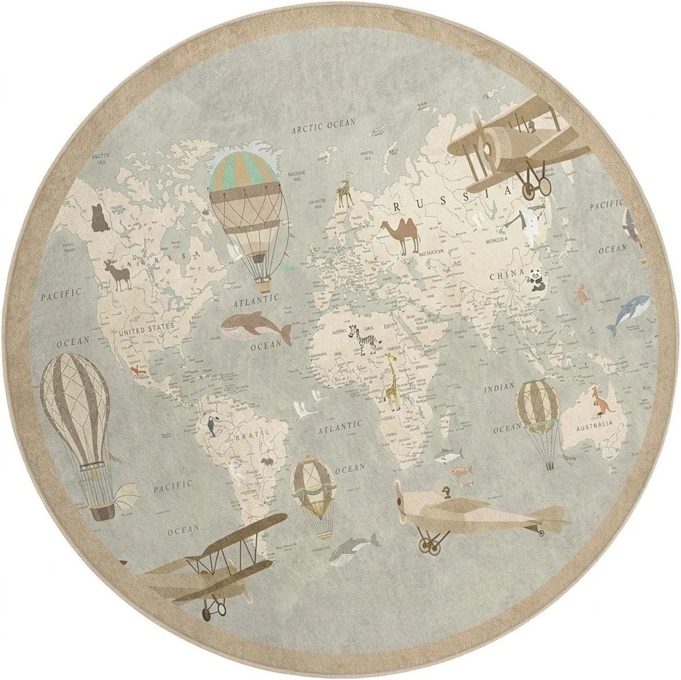 Детско килимче за игра подходящо за пране ø150 cm Vintage World – Mila Home