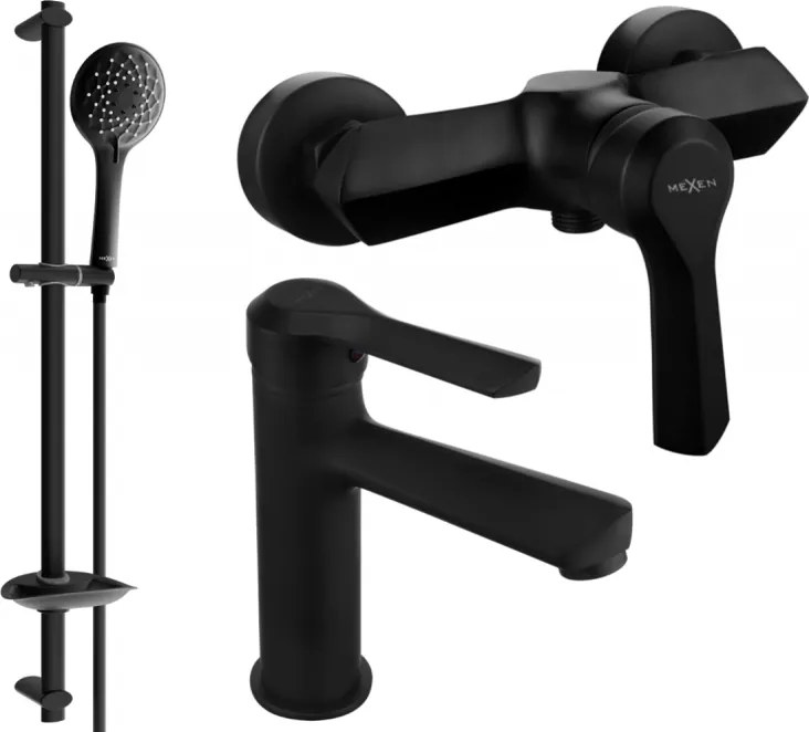 Mexen Sabre DB74 душ комплект, черен - 72104DB74-70