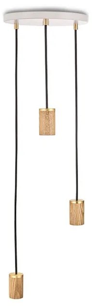 Димируемо висящо осветително тяло в бяло-натурален цвят ø 25 cm - tala