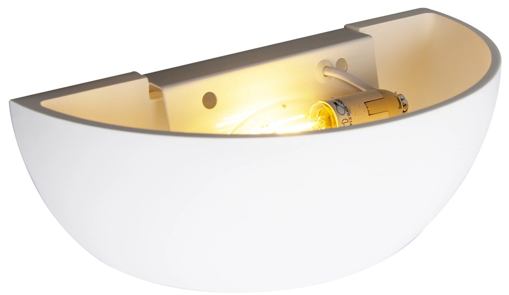 Модерна Стенна Лампа Бяла със Светлинен Ефект - Hiske