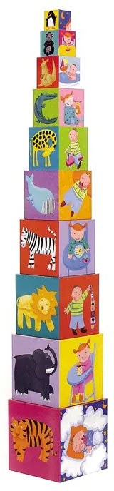 Djeco - Кубчета за деца Funny Blocks