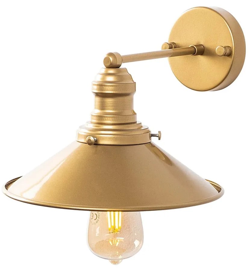 Стенна лампа в златист цвят ø 24 cm Conical – Opviq lights