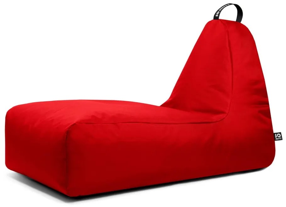 Червен пуф Chill XXL – So Soft?