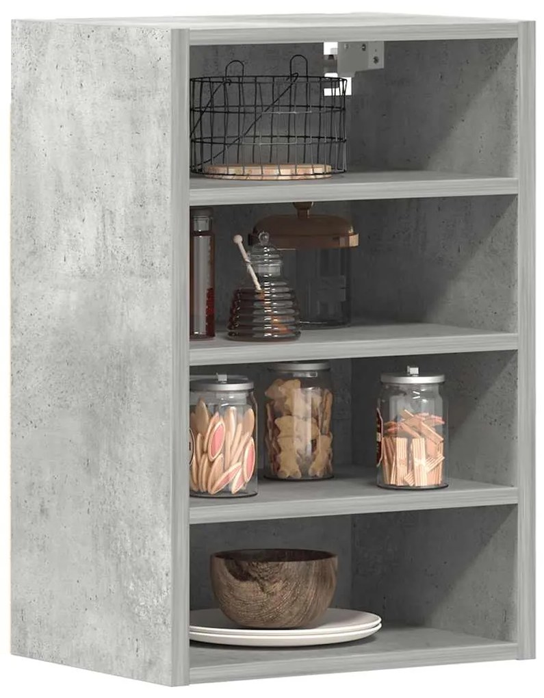 854178 vidaXL Висящ шкаф "Рига", сив, 40x29,5x60 см, инженерно дърво