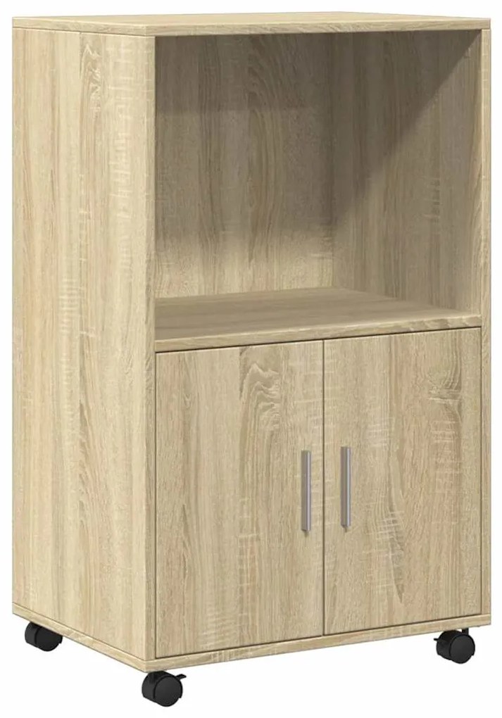 853184 vidaXL Подвижен шкаф, дъб сонома, 55x40x91 см, инженерно дърво