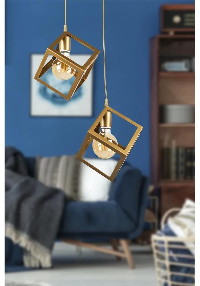 Метална лампа за таван в златист цвят Magnezya - Squid Lighting