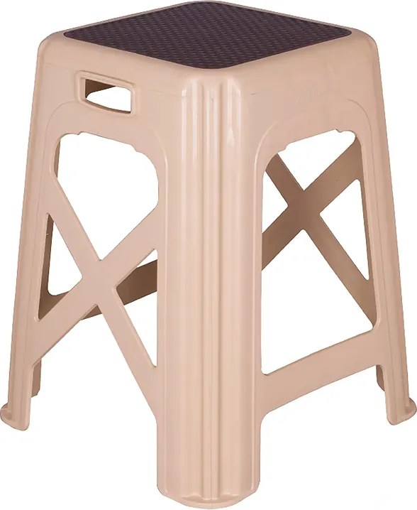 Сгъваем stool от полипропилен в бежов цвят 36.5x36.5x44см.