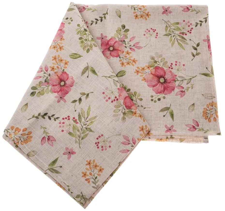 Измиваема покривка за маса със смес от лен 140x140 cm – Dakls