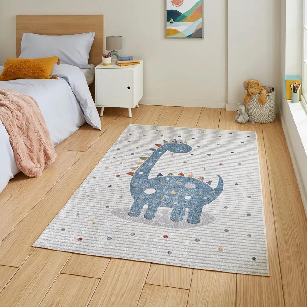 Детски килим в синьо и светлосиво 80x150 cm Vida Kids Dinosaur – Think Rugs