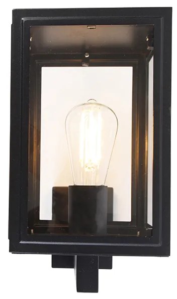 Ръстична стенна лампа черна IP44 - Sutton Up