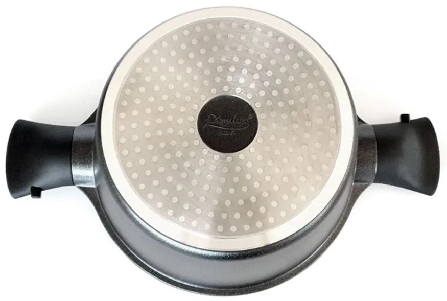 Тенджера с махащи се дръжки ZEPHYR ZP 4318, Мраморно покритие, Индукция - 24x12.5 cm / 4.3 L