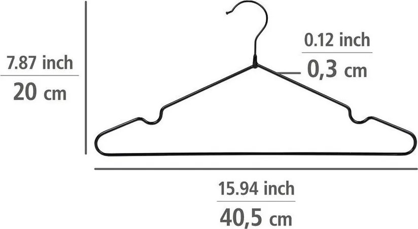 Метални закачалки в комплект 20 бр. Sascha – Wenko