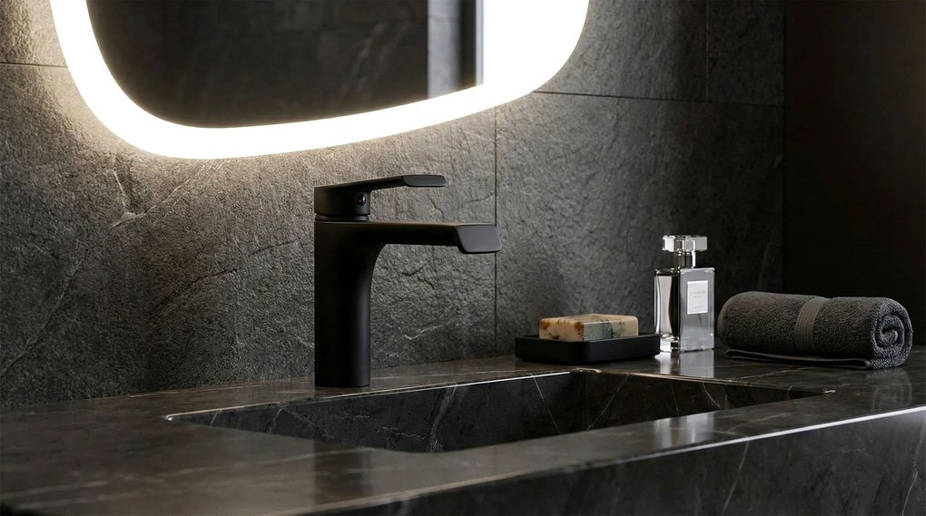 Смесител за мивка REA Hass Black Low