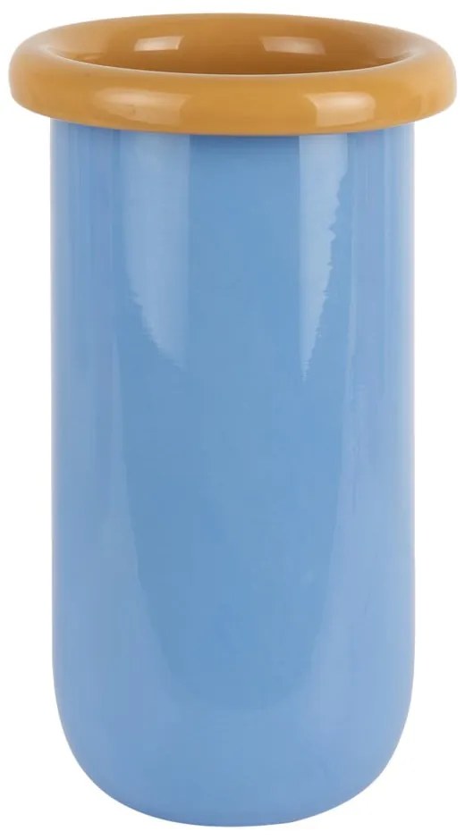 Синя стъклена ваза (височина 25 cm) Plegado – PT LIVING