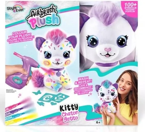 Творчески комплект, Canal Toys, Плюшена играчка за оцветяване, Kitty